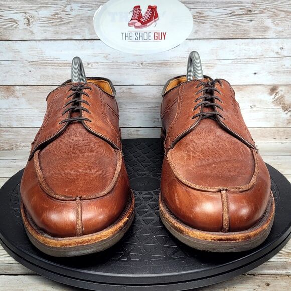 Allen Edmonds Men's Size 9 STOCKBRIDGE Brown Leather Lace Up Derby Shoes - Picture 4 of 16